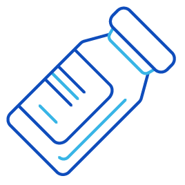 a blue and black bottle