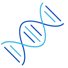 a blue dna strand on a black background